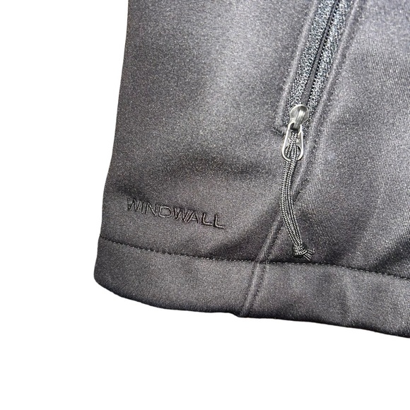 North Face ladies Sz S Ridgeline SS Vest TNF Black Windwall Logo NWT soft shell - Picture 4 of 6